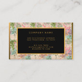 フローラオン木材金ゴールドカスタマイズプロフェッショナルモダン 名刺 (裏面)