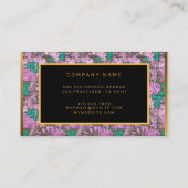 フローラオン木材金ゴールドカスタマイズプロフェッショナルモダン 名刺 (裏面)