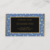 フローラオン木材金ゴールドカスタマイズプロフェッショナルモダン 名刺 (裏面)