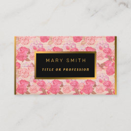 フローラオン木材金ゴールドカスタマイズプロフェッショナルモダン 名刺