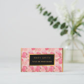 フローラオン木材金ゴールドカスタマイズプロフェッショナルモダン 名刺 (スタンド正面)