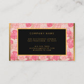 フローラオン木材金ゴールドカスタマイズプロフェッショナルモダン 名刺 (裏面)