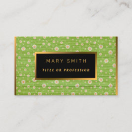 フローラオン木材金ゴールドカスタマイズプロフェッショナルモダン 名刺