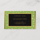 フローラオン木材金ゴールドカスタマイズプロフェッショナルモダン 名刺 (裏面)