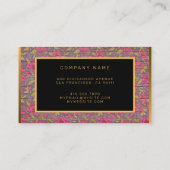 フローラオン木材金ゴールドカスタマイズプロフェッショナルモダン 名刺 (裏面)