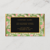 フローラオン木材金ゴールドカスタマイズプロフェッショナルモダン 名刺 (裏面)