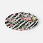 フローラオン風化ブラックストライプ ペーパープレート (アングル)