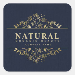 フローラオーガニック美しい及び化粧品スクエアステッカー スクエアシール