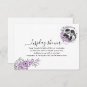 フローラオーキッド表示ブライダルウェディングシャワー エンクロージャーカード (正面/裏面)