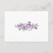 フローラオーキッド表示ブライダルウェディングシャワー エンクロージャーカード (裏面)