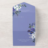 フローラオーキ素朴ッドリースペリウィンクルディナー オールインワン招待状 (外側)