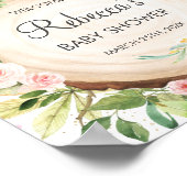 フローラオーストラリア動物赤ちゃんシャワー歓迎 ポスター (角)