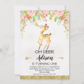 フローラオーディアエイジーンバースデーパーティーの招待 招待状 (正面)