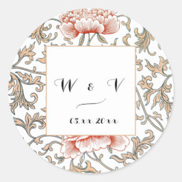 フローラオーナメントプリントバイオーウェンジョーンズ ラウンドシール
