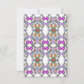 フローラオーナメントベビーガールとバラ 出欠カード (正面)