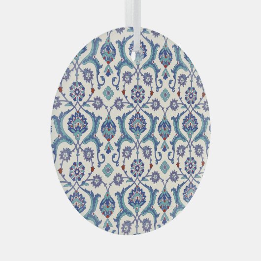 フローラオーナメント伝統的:アラビア文字。 ガラスオーナメント (正面右)