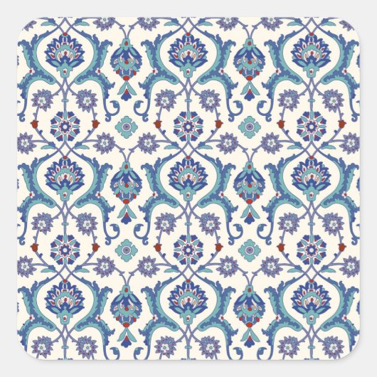 フローラオーナメント伝統的:アラビア文字。 スクエアシール (正面)