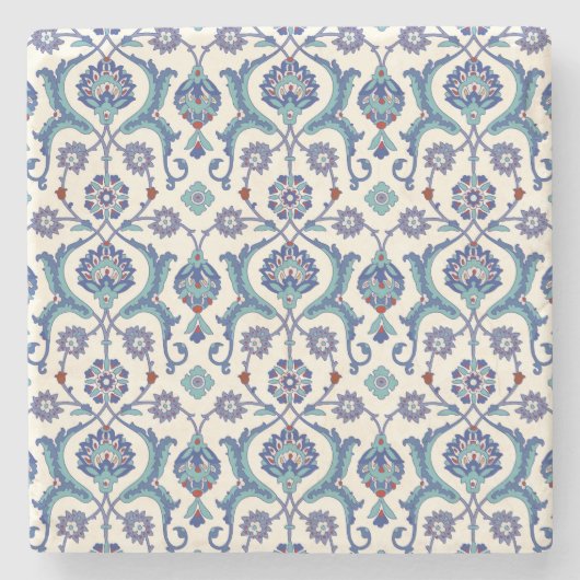 フローラオーナメント伝統的:アラビア文字。 ストーンコースター (正面)