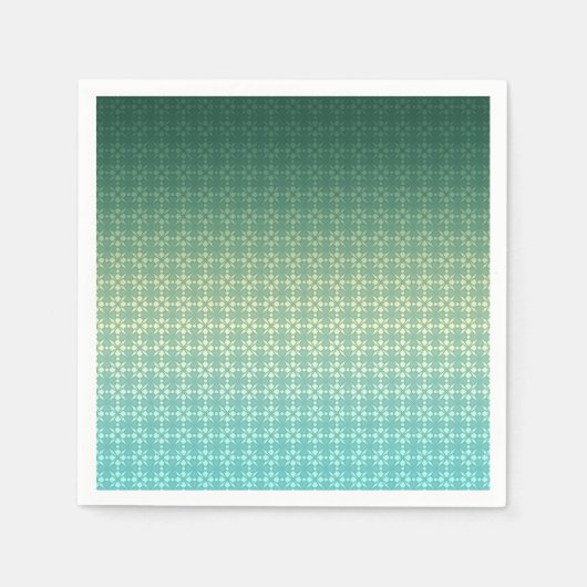 フローラオーナメント，グラデーション スタンダードカクテルナプキン (正面)