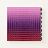 フローラオーナメント，グラデーション ノートブック (裏面)