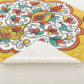 フローラオーナメント：トルコインディアンモチーフ。 シェルパブランケット (3/4)