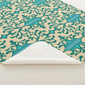 フローラオーナメント:ファッショナブルモダンシームレス シェルパブランケット (3/4)