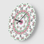 フローラオーナメント ラージ壁時計 (傾斜)