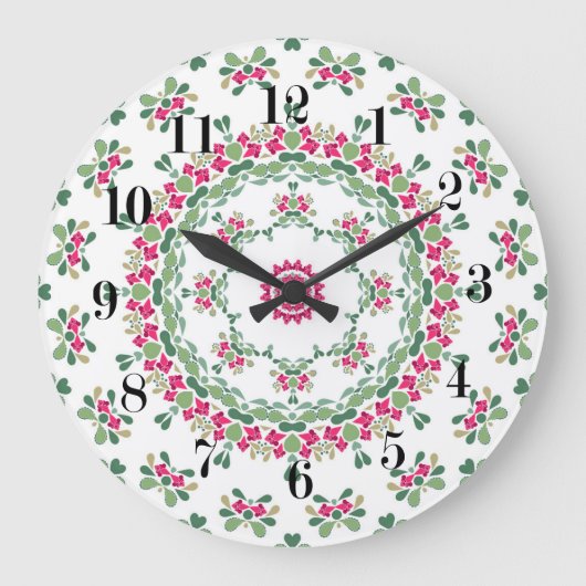 フローラオーナメント ラージ壁時計 (正面)