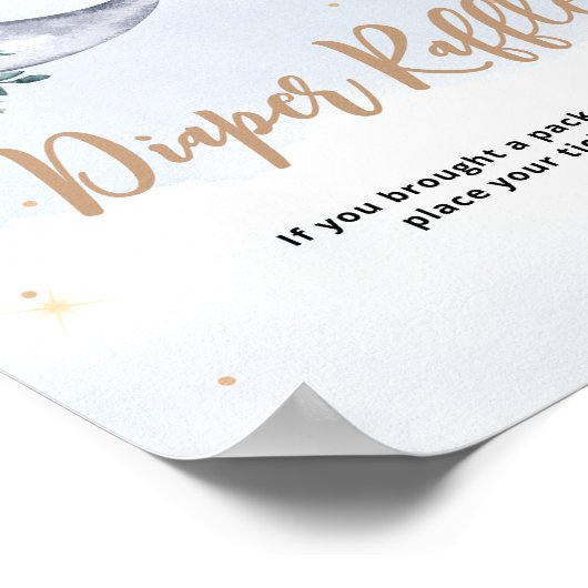 フローラオーバー・ザ・ムーンオムツのラッフル ポスター (角)