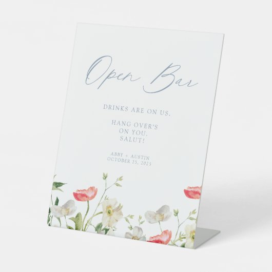 フローラオープンバー 台座サイン (正面)