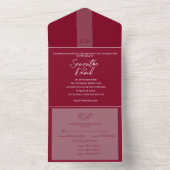 フローラオールインワンブルゴーニュ結婚式招待状 オールインワン招待状 (内側)