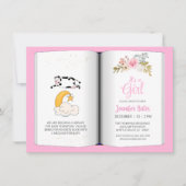 フローラカウオンザムーンテーマベビーシャワー 招待状 (正面)