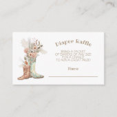 フローラカウボーイブーツおむつラッフル エンクロージャーカード (正面)