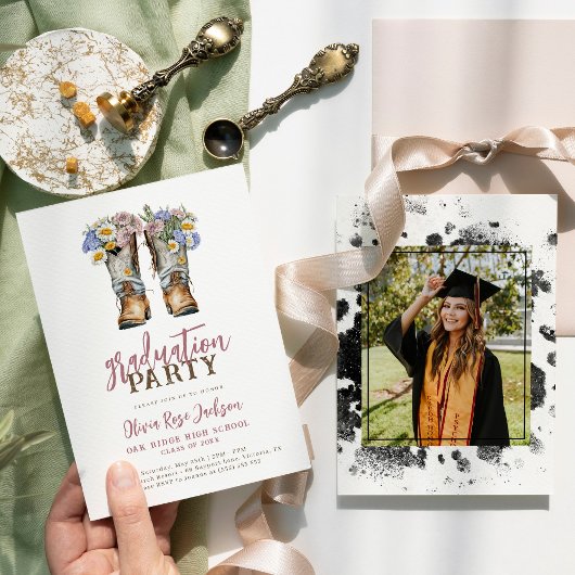 フローラカウボーイブーツウェスタン卒業パーティー 招待状