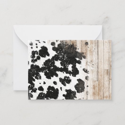 フローラカウボーイブーツブライダルシャワーありがとう ノートカード (裏面)