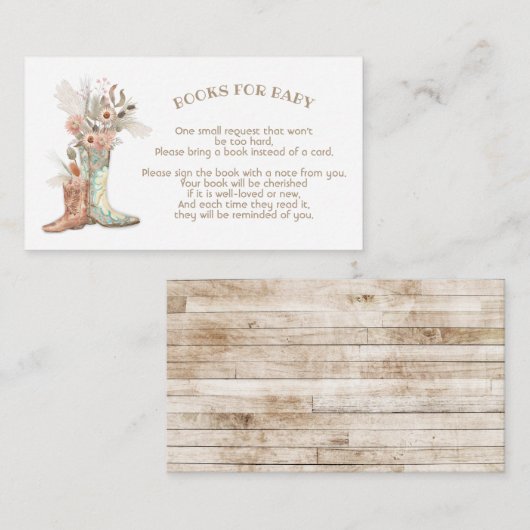 フローラカウボーイブーツベビー エンクロージャーカード (正面/裏面)