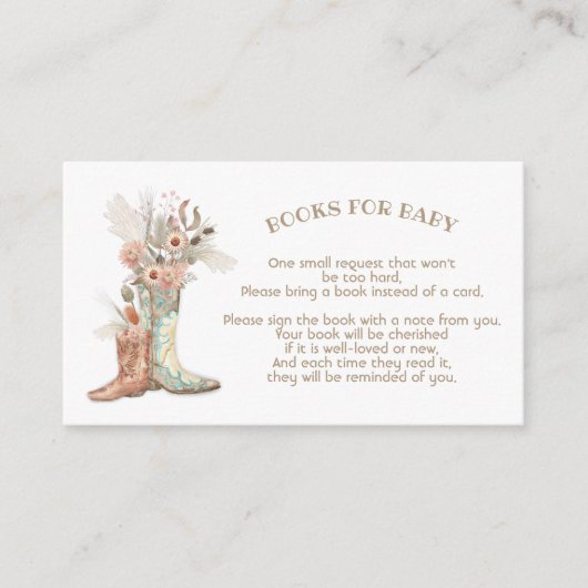 フローラカウボーイブーツベビー エンクロージャーカード (正面)