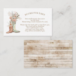 フローラカウボーイブーツベビー エンクロージャーカード