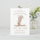 フローラカウボーイブーツ赤ちゃんシャワー 招待状 (スタンド正面)