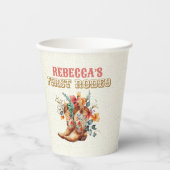 フローラカウボーイブーツ1stロデオ誕生日紙カップ 紙コップ (正面)