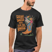 フローラカウボーイ素朴ブーツ国 – カントリー音楽 Tシャツ (正面)