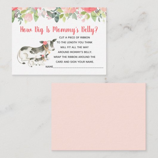 フローラカウママのベリーガールシャワーの大きさ エンクロージャーカード (正面/裏面)