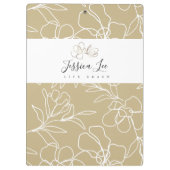 フローラカキクリパーソナライズされたップボード クリップボード (裏面)