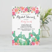 フローラカクタスブライダルシャワー招待 招待状 (スタンド正面)