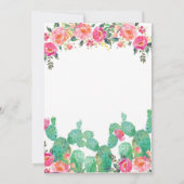 フローラカクタスブライダルシャワー招待 招待状 (裏面)