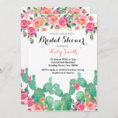 フローラカクタスブライダルシャワー招待 招待状 (正面/裏面)