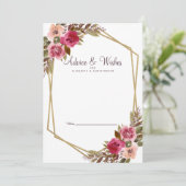 フローラカシスパープルホワイト金ゴールド結婚ズ・ウィッシュ アドバイスカード (スタンド正面)