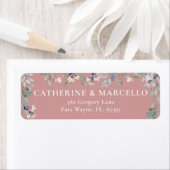 フローラカスケードダスティ結婚バラ差出人住所 ラベル (インサイチュ)