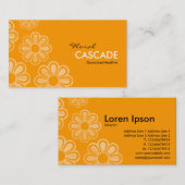 フローラカスケード – オレンジ 名刺 (正面/裏面)