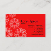 フローラカスケード – 赤 名刺 (裏面)